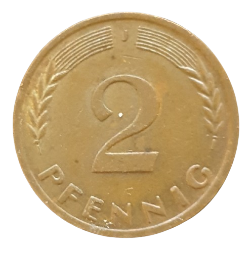 Duitsland 2 Pfennig 1966 J