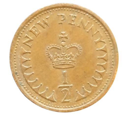 Verenigd Koninkrijk 1/2 New Penny 1973