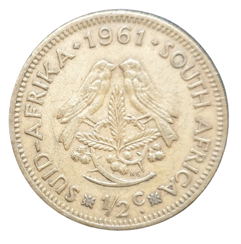 Zuid Afrika 1/2 Cent 1961