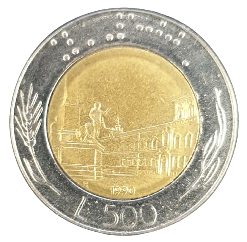 Italie 500 Lire 1990