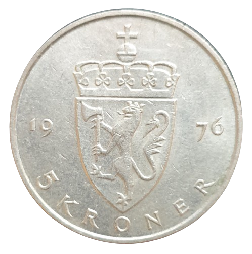 Noorwegen 5 Kroner 1976