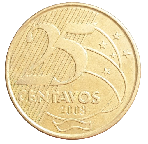 Brazilie 25 Centavos 2008