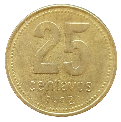 Argentinie 25 Centavos 1992