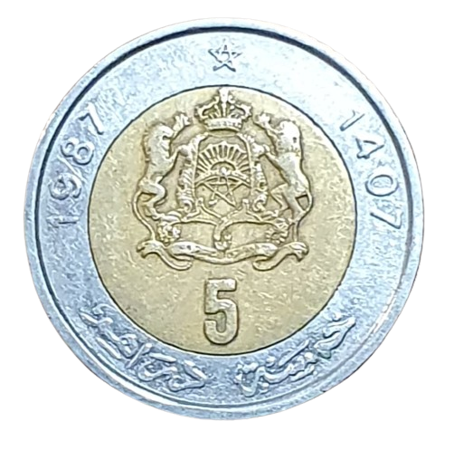 Marokko 5 Dirham 1987