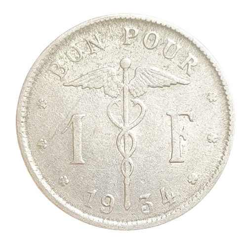 Belgie 1 Franc 1934 (Frans)