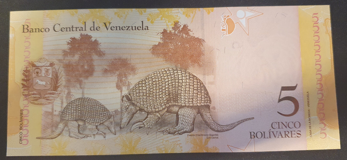 Venezuela 5 Bolivares 2011 Biljet