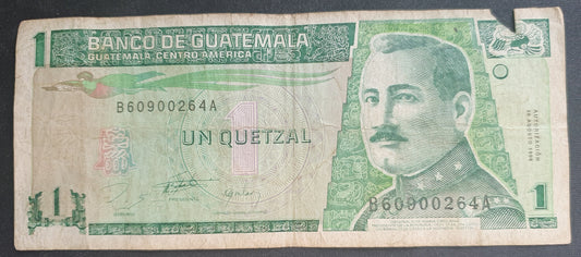 Guatemala 1 Quetzal 1996 Biljet