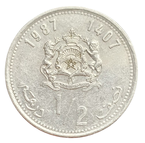 Marokko 1/2 Dirham 1987