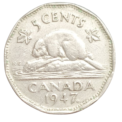 Canada 5 Cents 1947