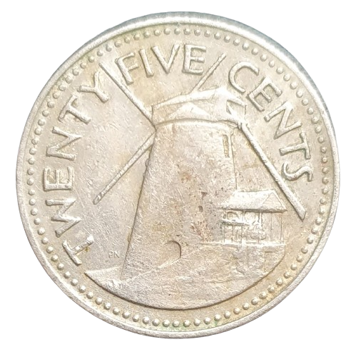 Barbados 25 Cents 1973