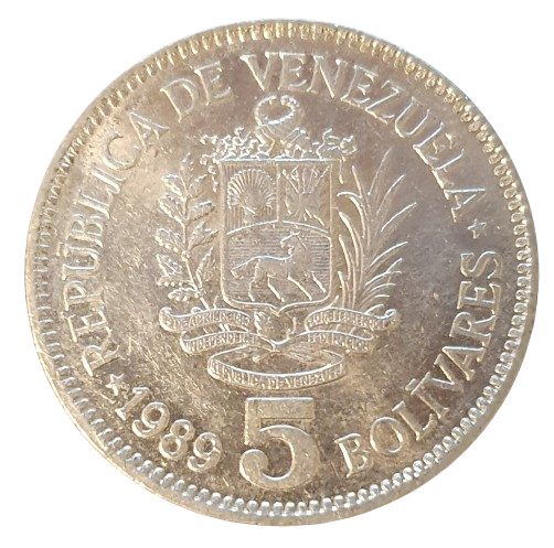 Venezuela 5 Bolivares 1989