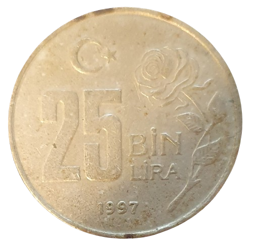 Turkije 25 Lira 1997