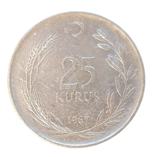 Turkije 25 Kurus 1967