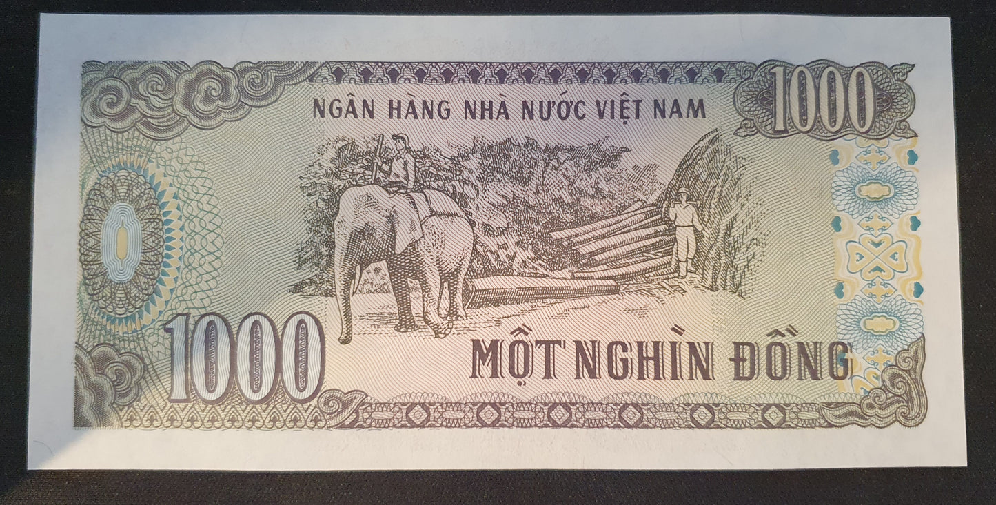 Vietnam 1000 Dong 1988 Biljet UNC