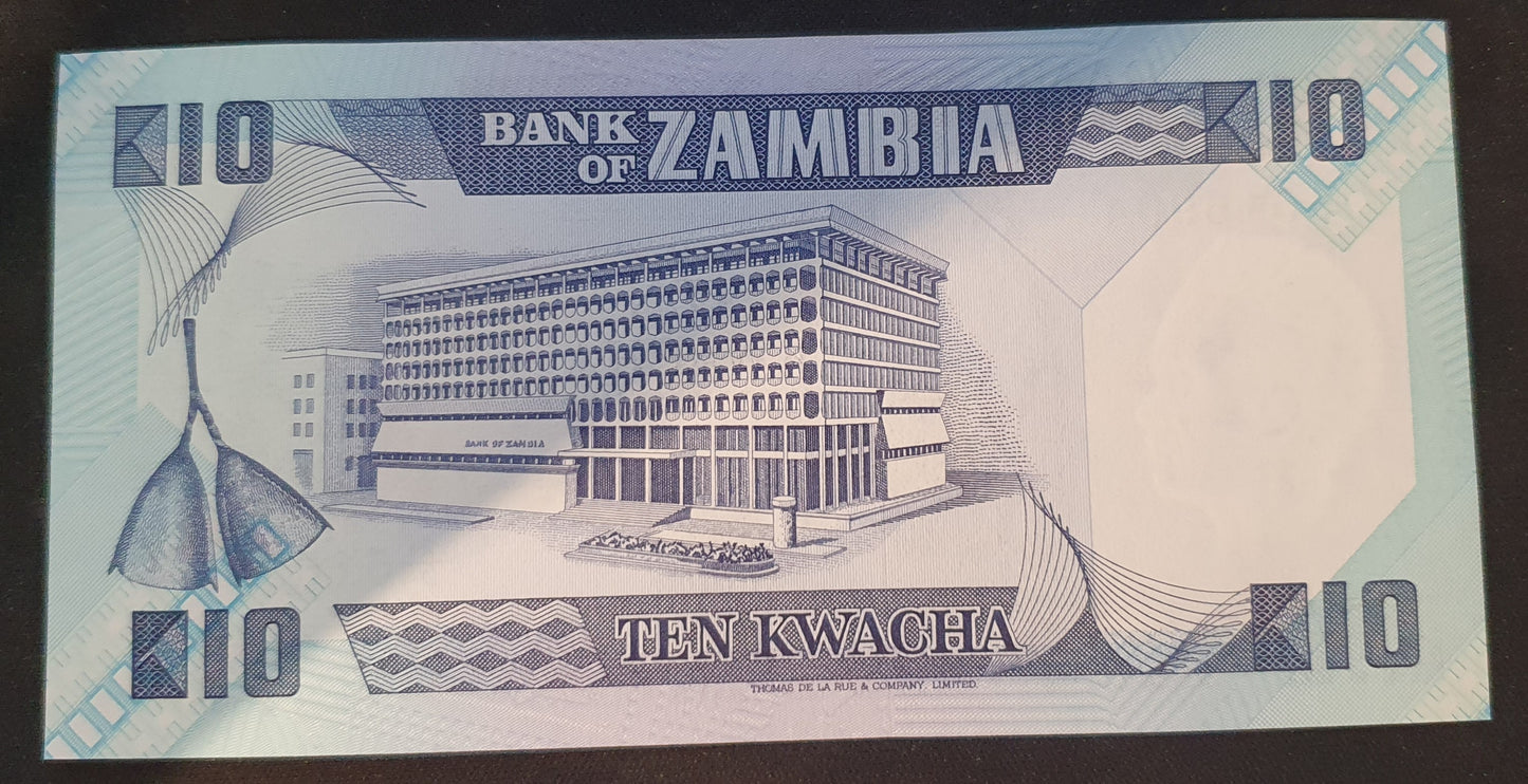 Zambia 10 Kwacha Biljet UNC