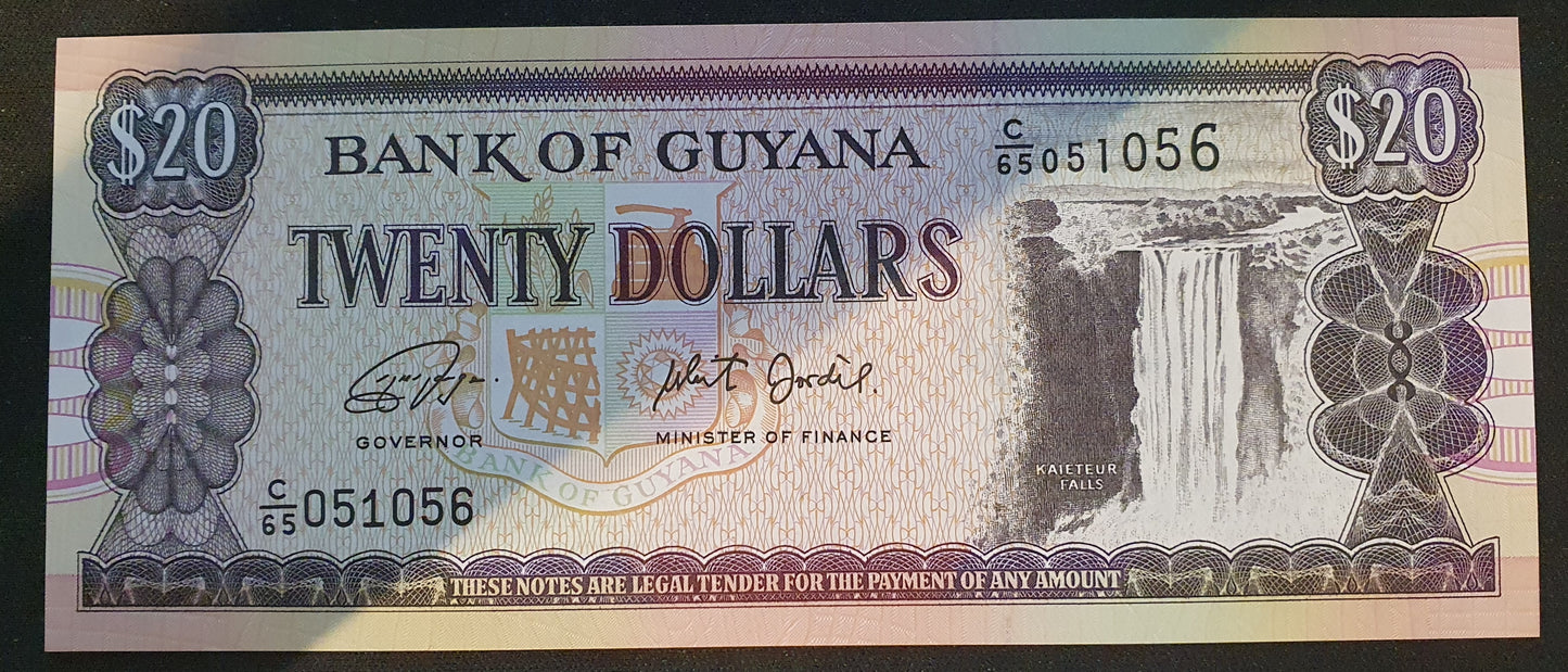 Guyana 20 Dollars UNC Biljet