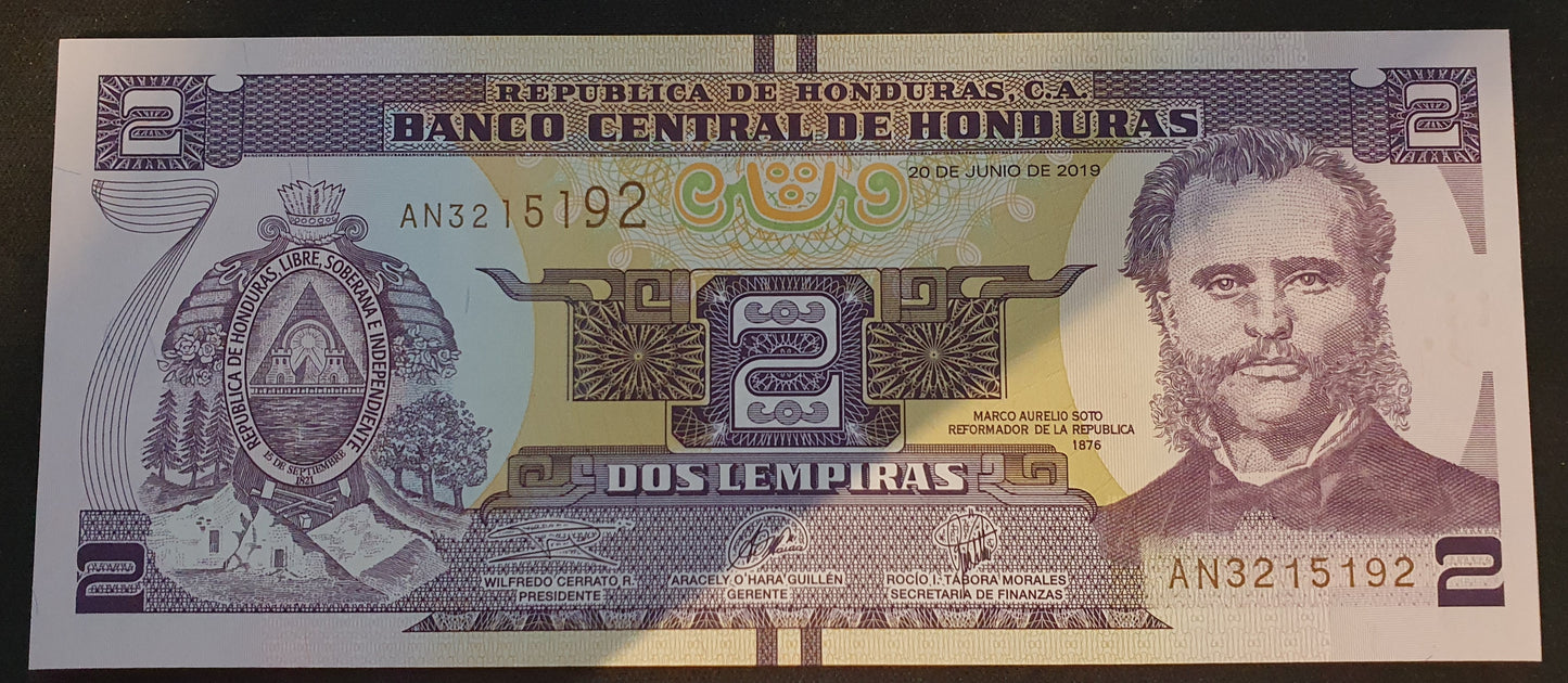 Honduras 2 Lempiras 192019