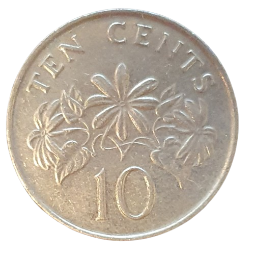 Singapore 10 Cents 1989