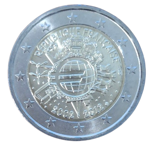 France 2 Euro 2012 UNC "10 Years Euro Cash"