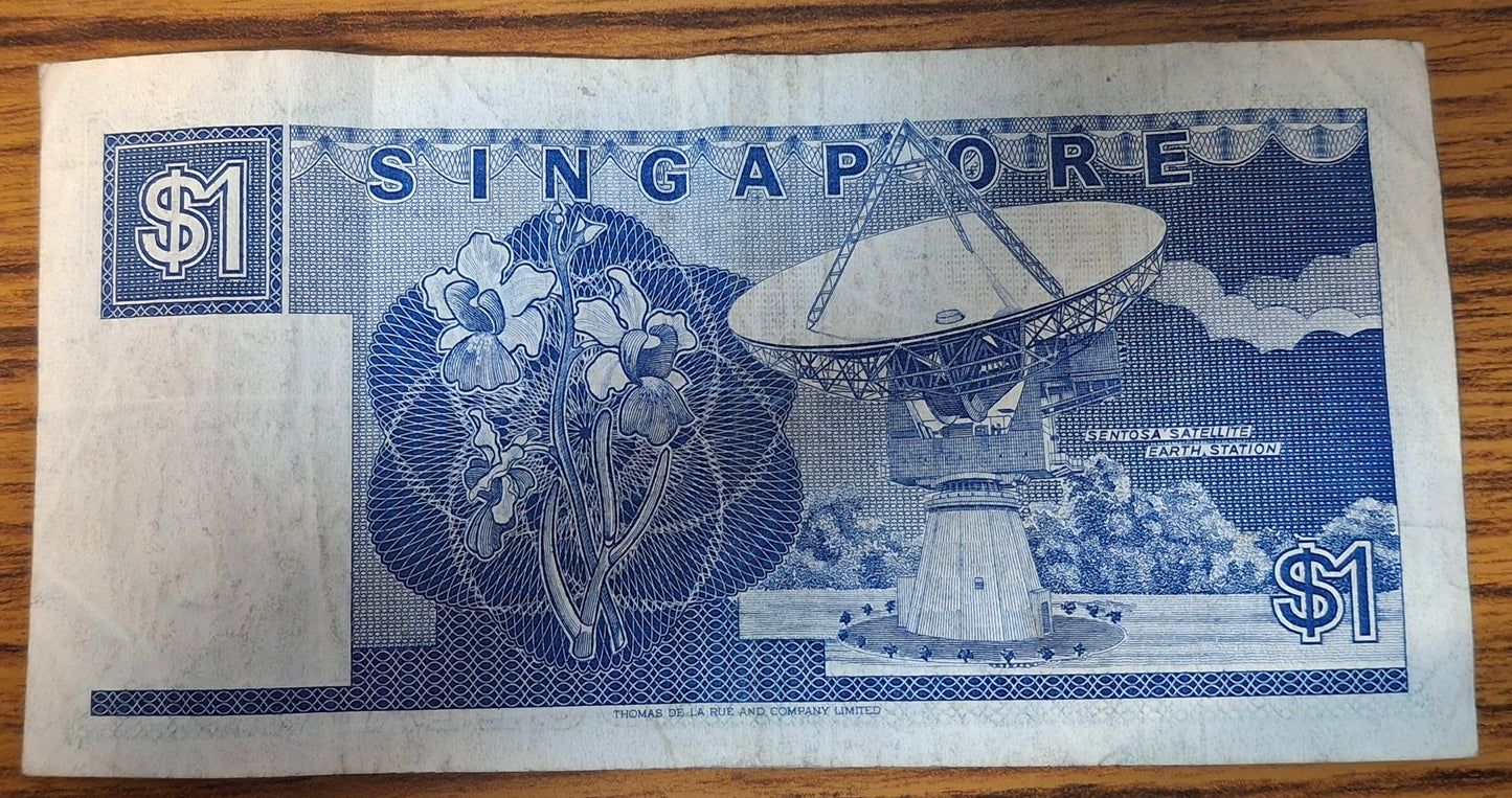 Singapore 1 Dollar 1987 Biljet