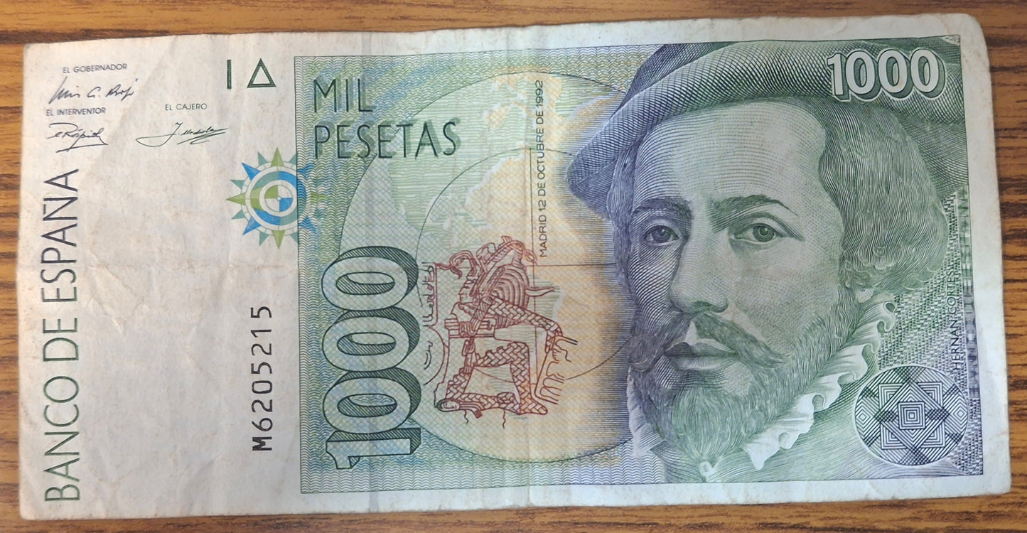 Spanje 1000 Pesetas 1992 Biljet