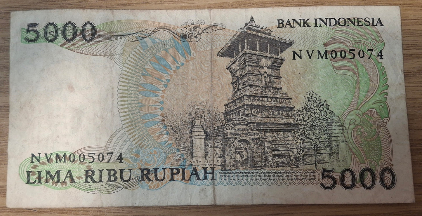 Indonesie 5000 Rupiah 1986