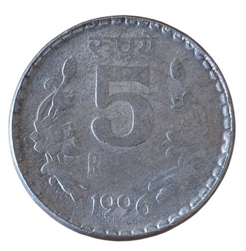 India 5 Rupees 1996 Calcutta