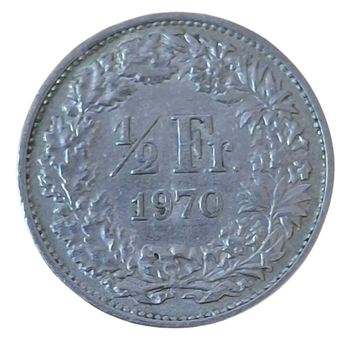 Zwitserland 1/2 Franc 1970