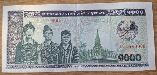 Laos 1000 Kip Biljet