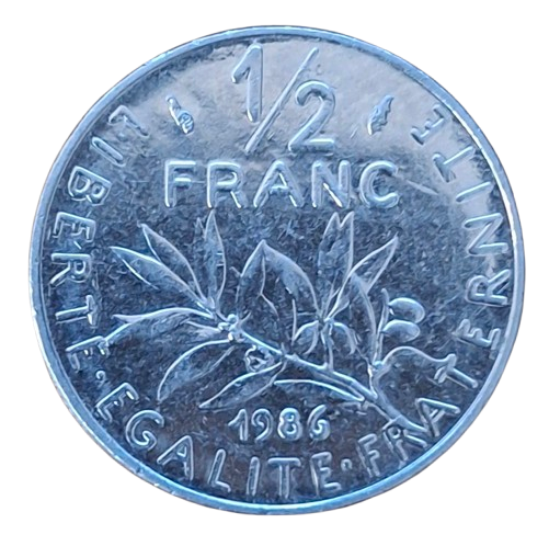 Frankrijk 1/2 Franc 1986