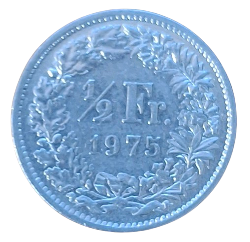 Zwitserland 1/2 Franc 1975