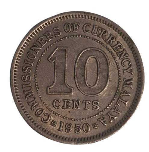 Malaya 10 Cents 1950