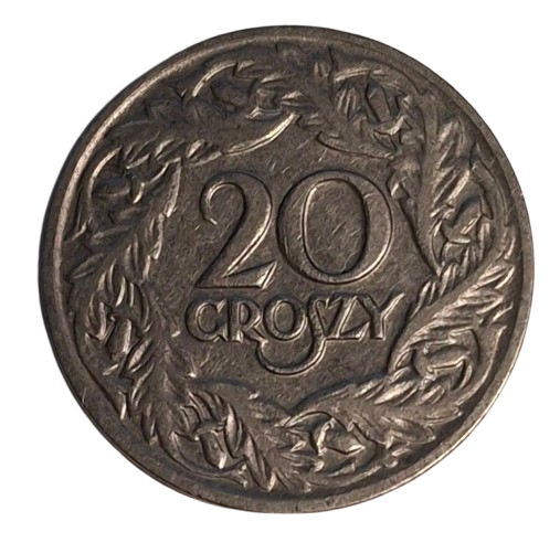 Polen 20 Groszy 1923 (Nikkel)