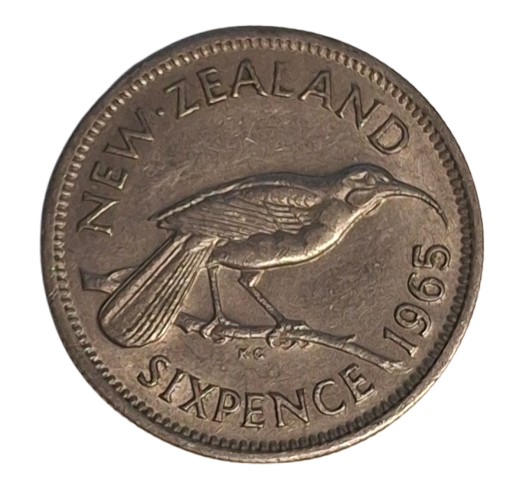 Nieuw Zeeland 6 Pence 1965