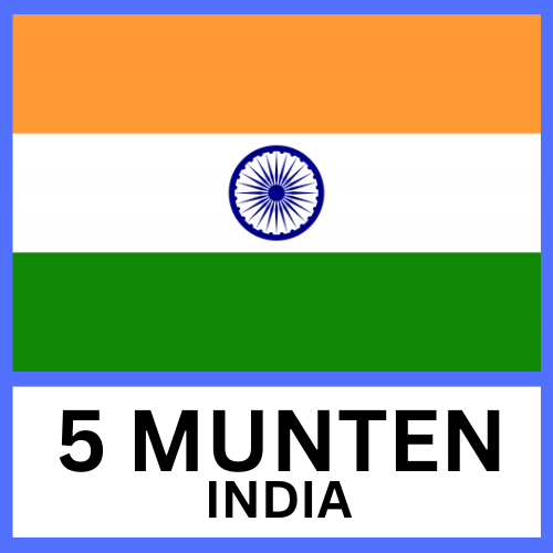 5 Willekeurige Munten India