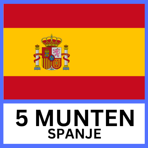 5 Willekeurige Munten Spanje