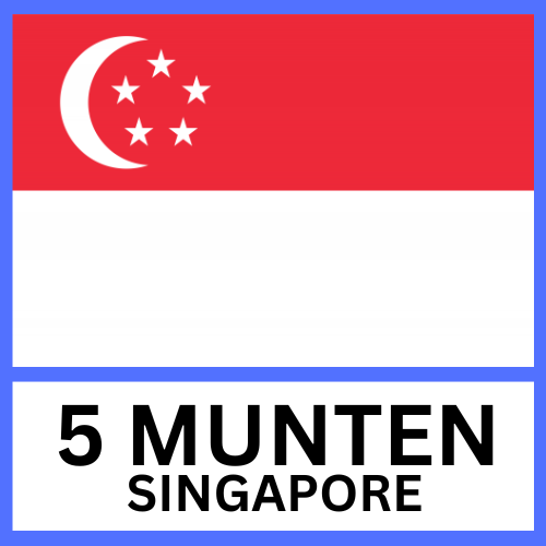 5 Willekeurige Munten Singapore