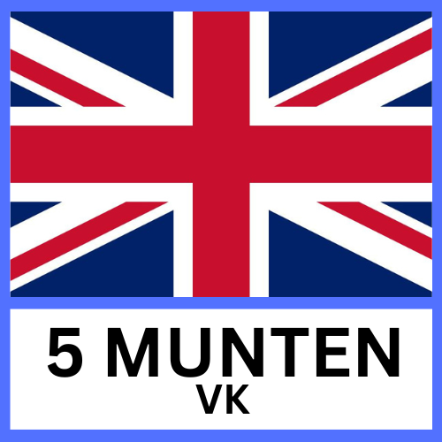 5 Willekeurige Munten Verenigd Koninkrijk