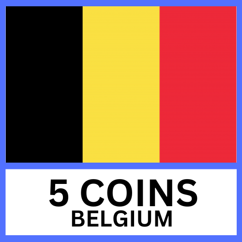 5 Willekeurige Munten Belgie