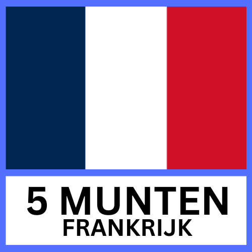 5 Willekeurige Munten Frankrijk