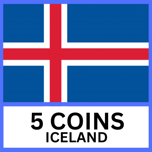 5 Coins Iceland - Munten Punt