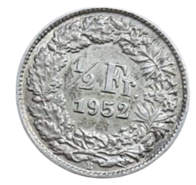 Zwitserland 1/2 Franc 1952