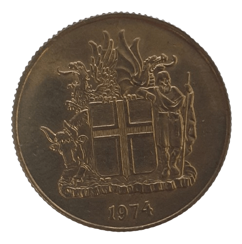 IJsland 1 Krona 1974 - Munten Punt