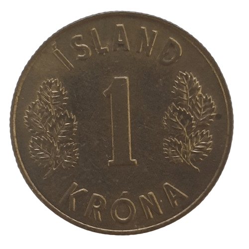 IJsland 1 Krona 1974 - Munten Punt