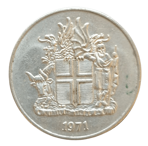 IJsland 10 Kronur 1971 - Munten Punt