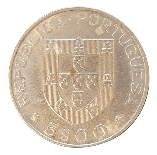 Portugal 5 Escudos 1977 "Alexandre Herculano" - Munten Punt