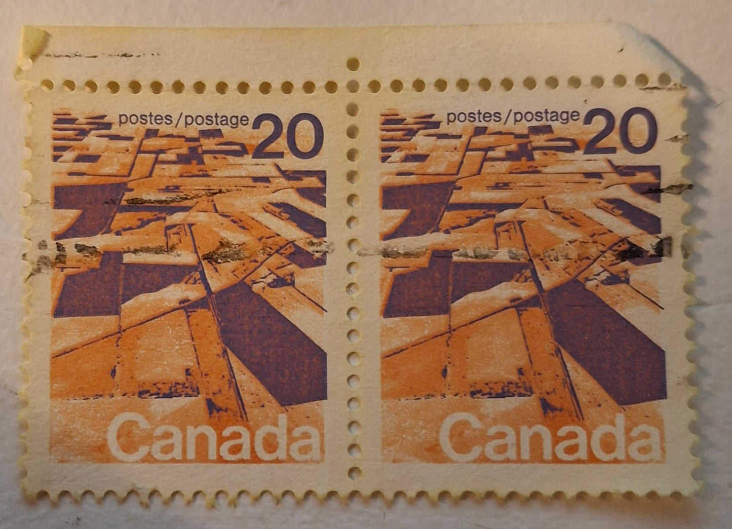 Postzegel Strip Canada - Munten Punt