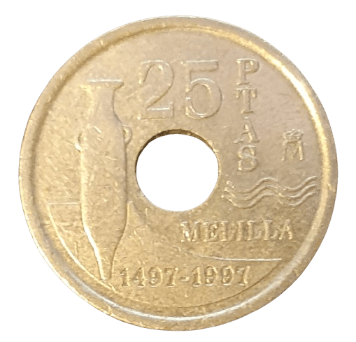 Spanje 25 Pesetas 1997 - Munten Punt