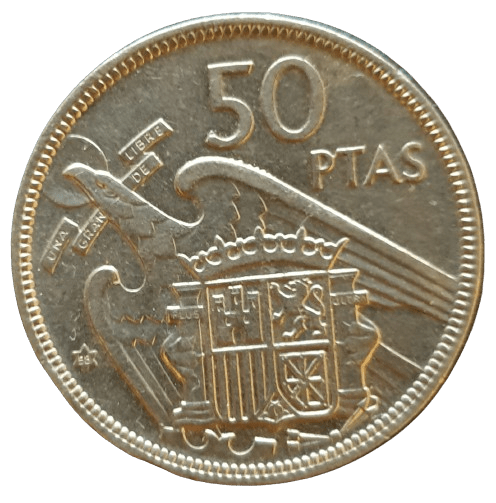 Spanje 50 Pesetas 1957 - Munten Punt