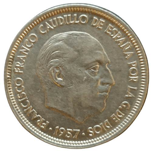 Spanje 50 Pesetas 1957 - Munten Punt